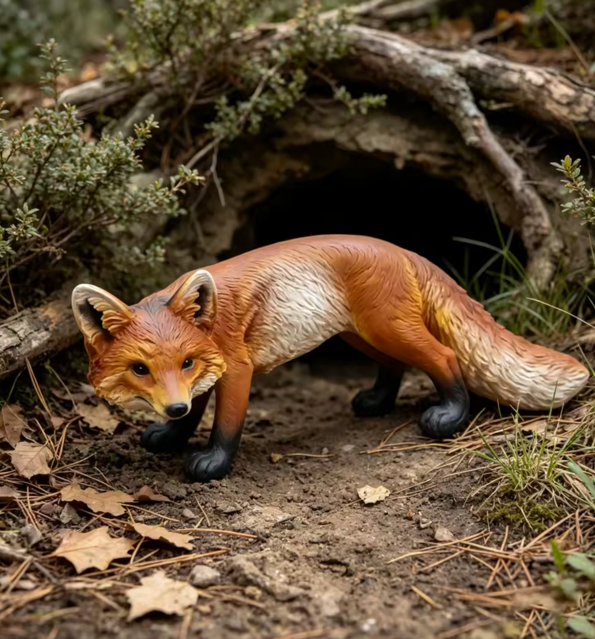 Red Fox Garden Statue