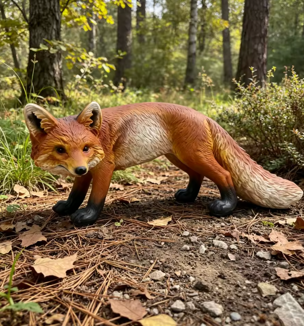 Red Fox Garden Statue