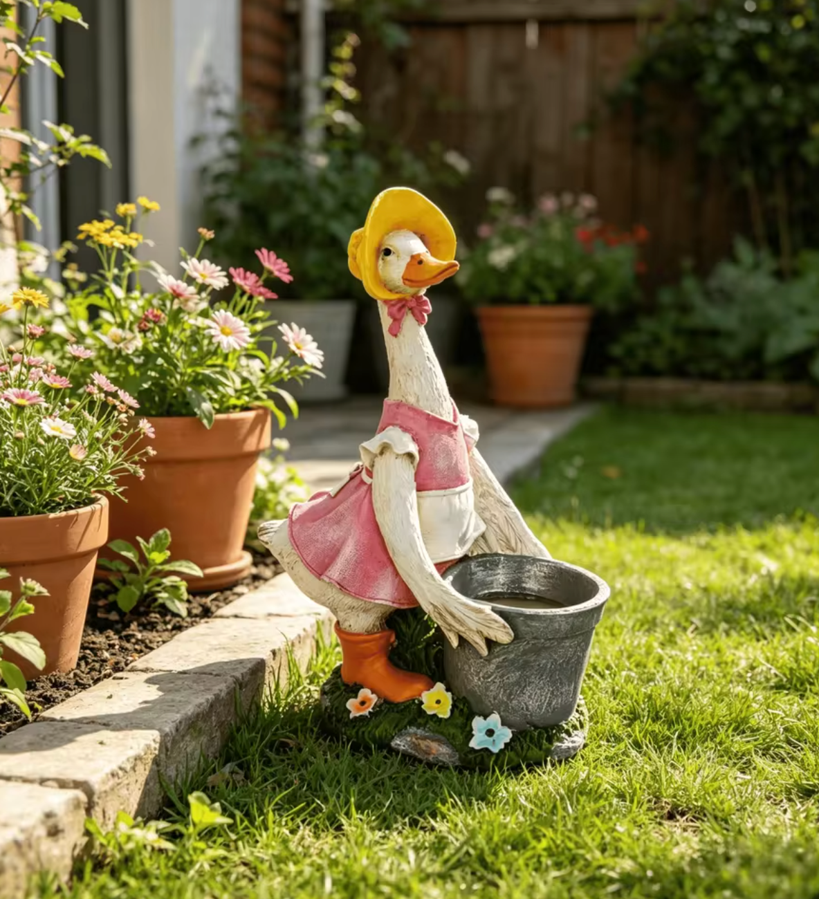 Duck Planter Garden Statue