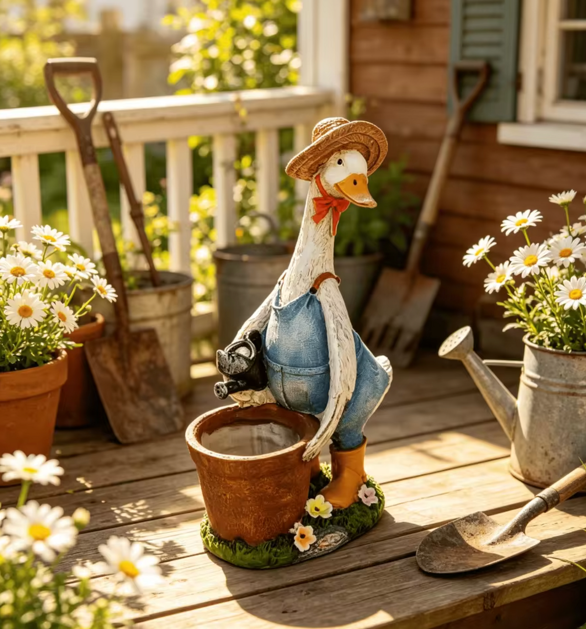 Duck Planter Garden Statue