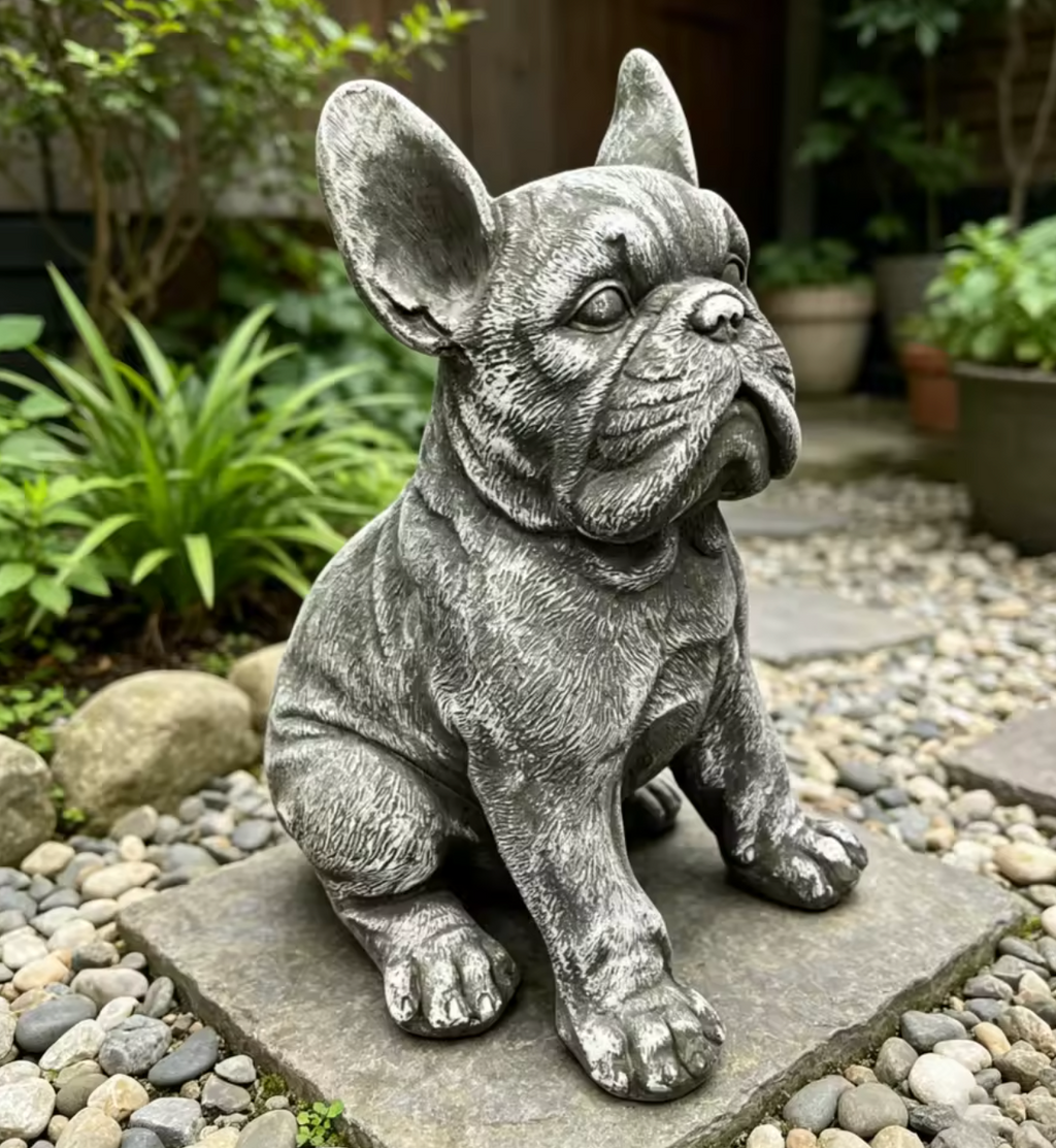 French Bulldog Garden Statue