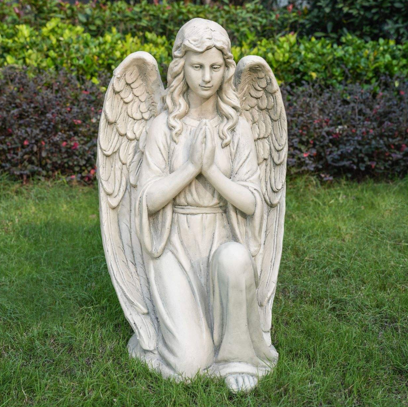 Kneeling Angel Garden Statue