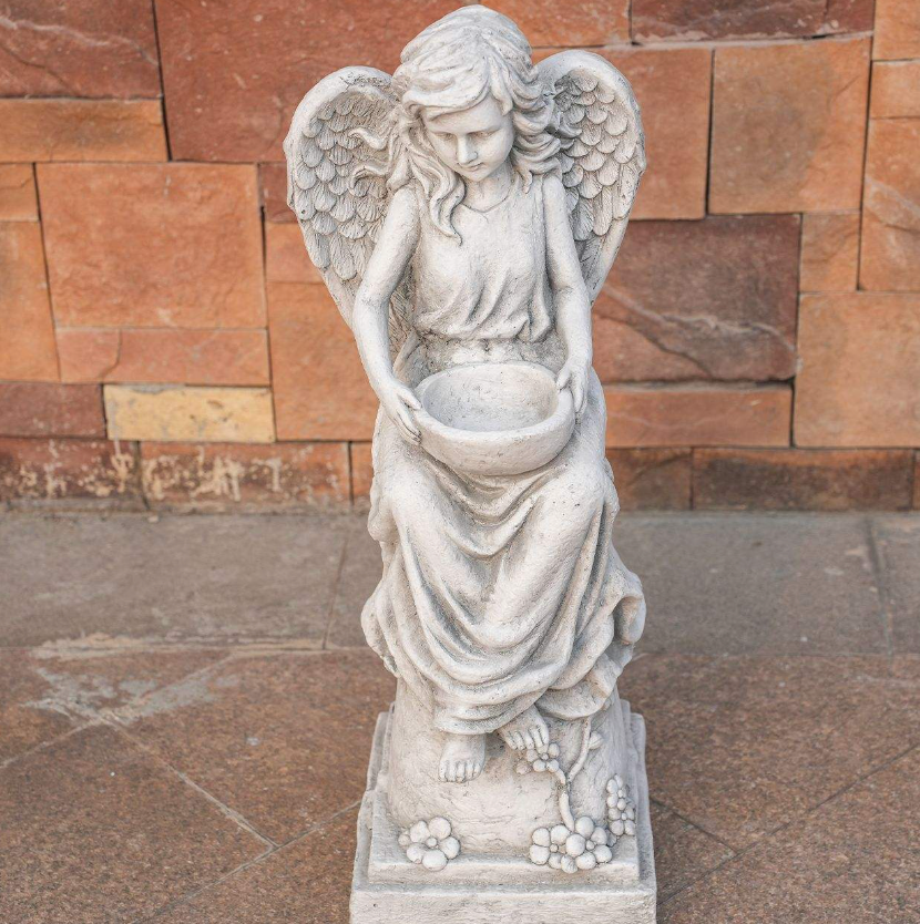 Angel with Bowl Garden Statue