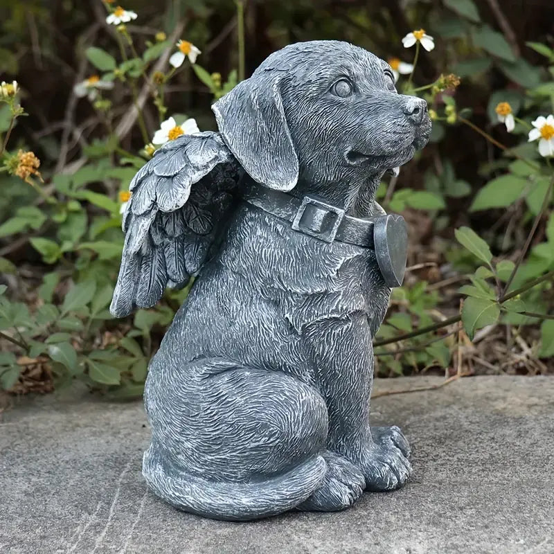 Angel Dog Garden Statue
