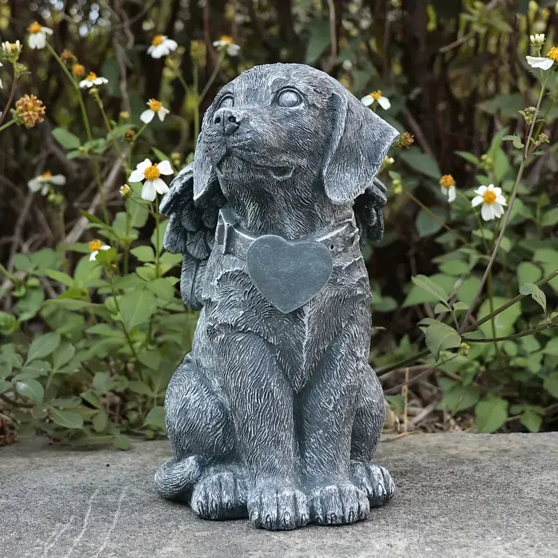 Angel Dog Garden Statue