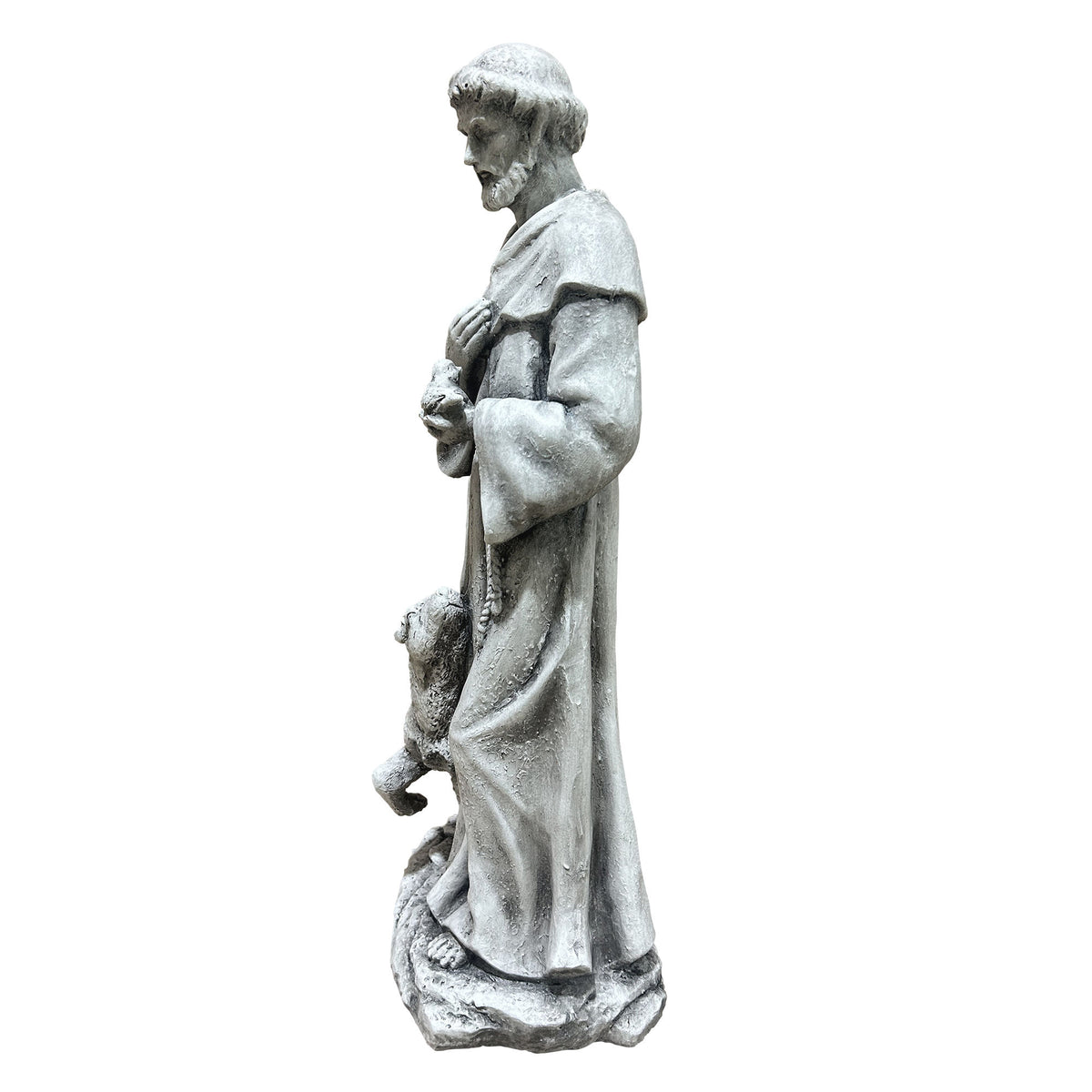 Saint with Lamb Garden Statue