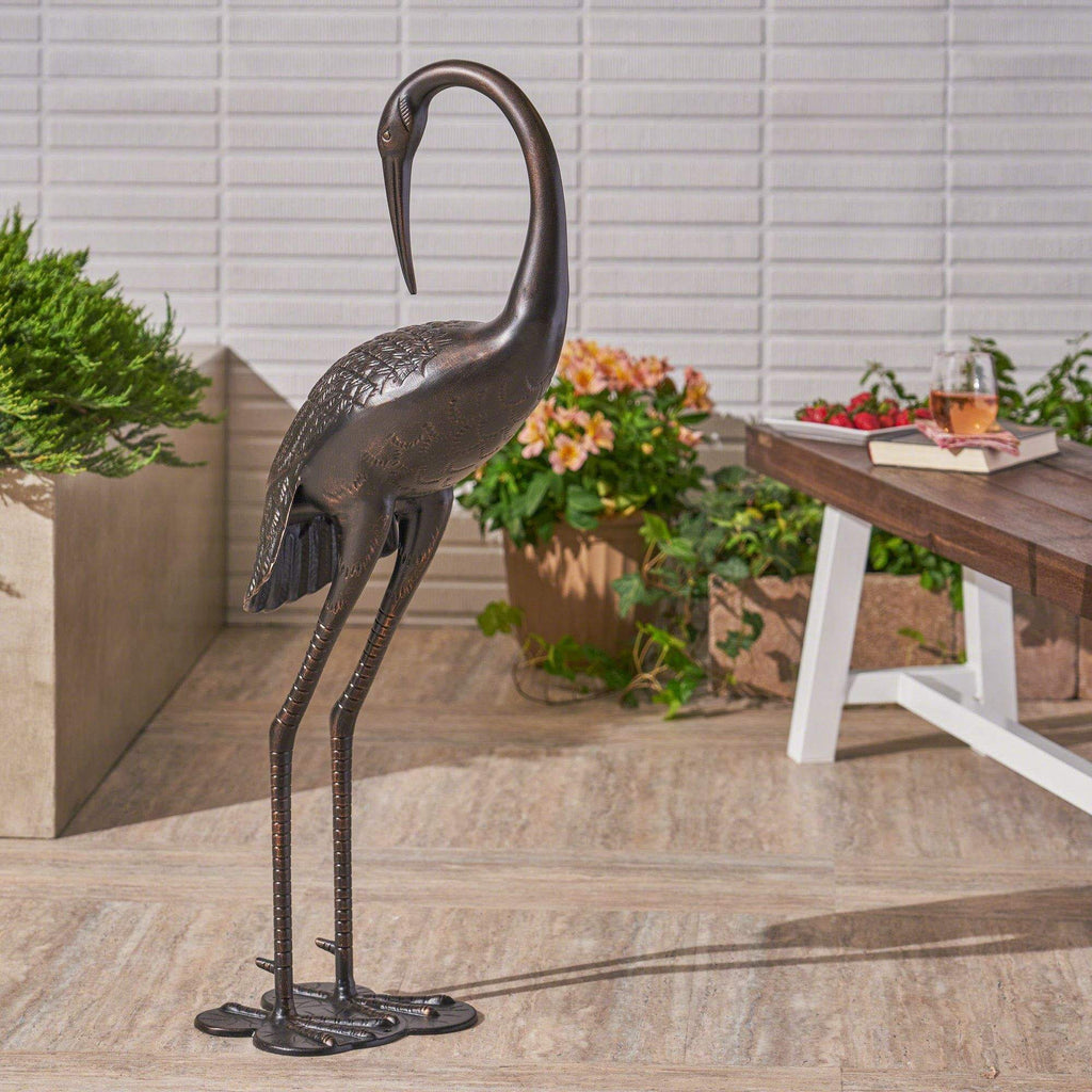 Crane Garden Statue