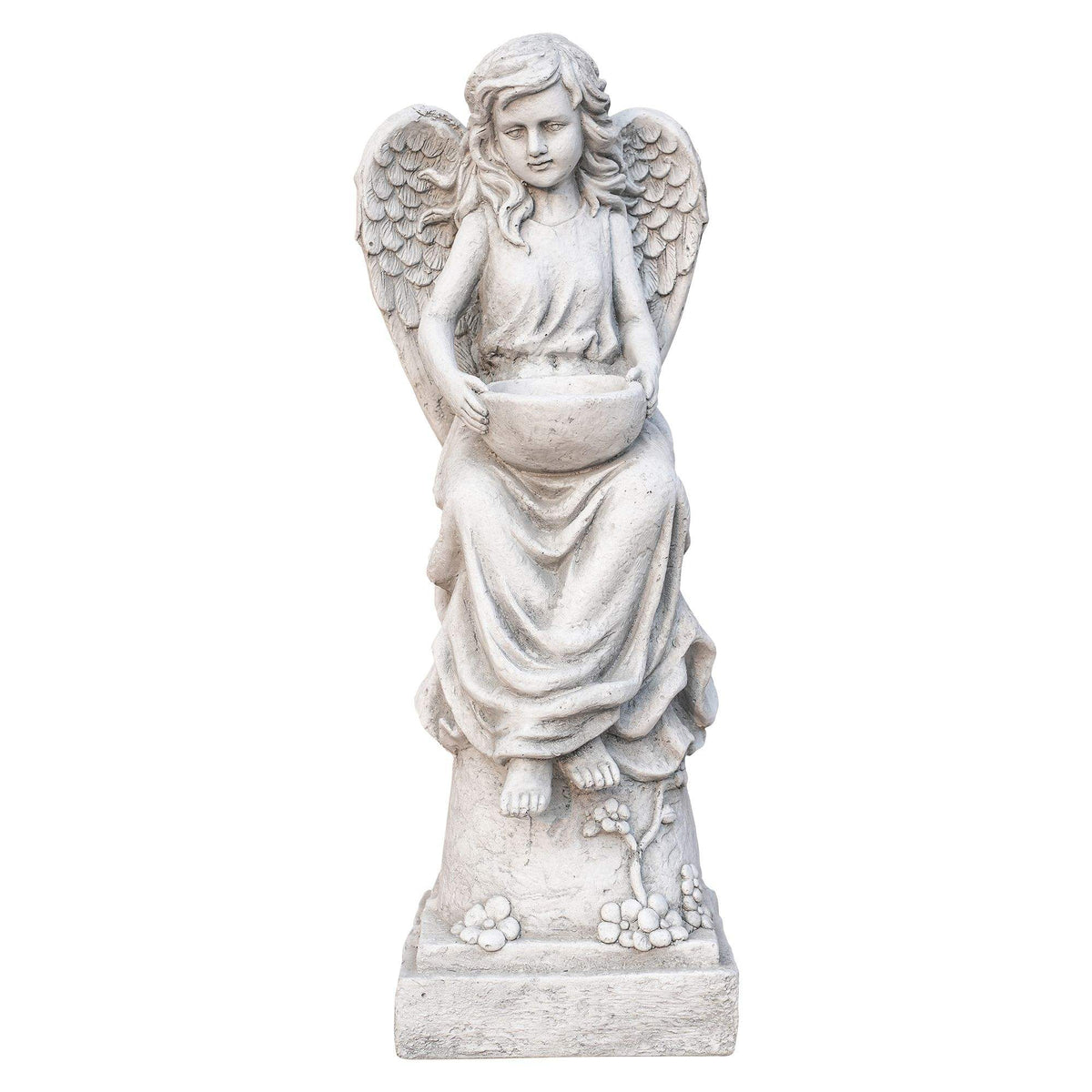 Angel with Bowl Garden Statue